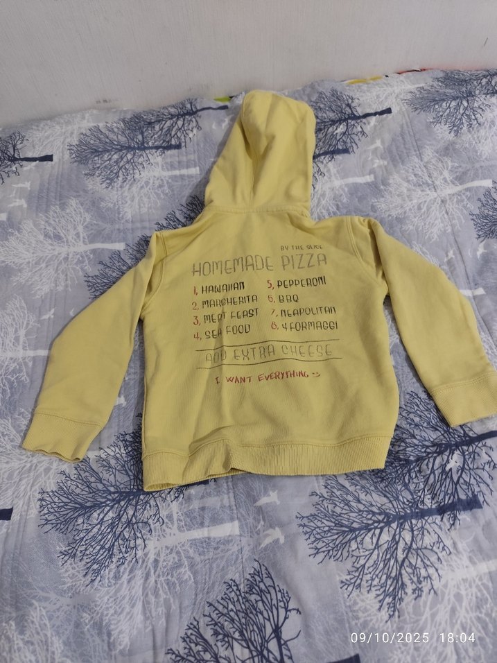 Sarı Kapüşonlu Fermuarlı Erkek Sweatshirt - Görsel 3