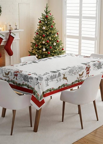 Baskılı Noel Masa Örtüsü - Görsel 10