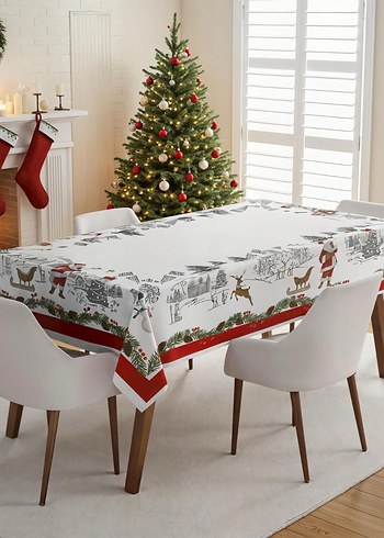 Baskılı Noel Masa Örtüsü - Görsel 8