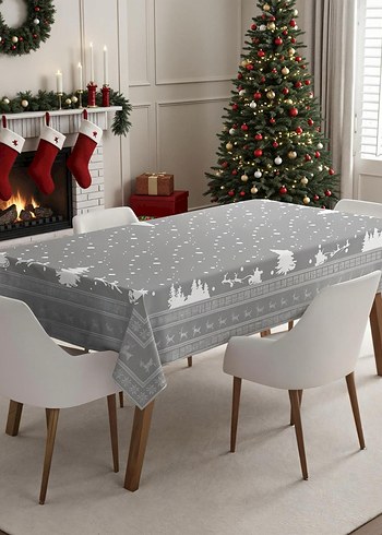 Baskılı Noel Masa Örtüsü - Görsel 2