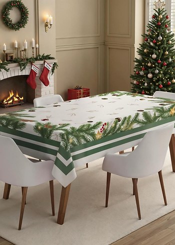 Baskılı Noel Masa Örtüsü - Görsel 4