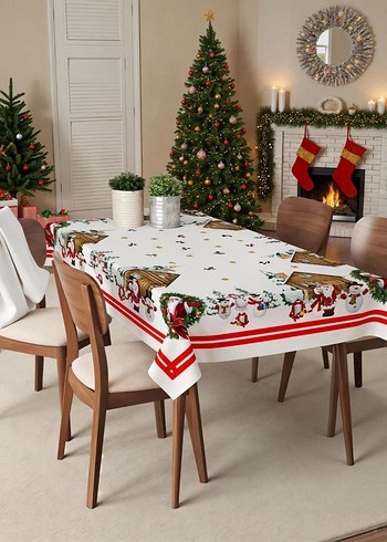 Baskılı Noel Masa Örtüsü - Görsel 7