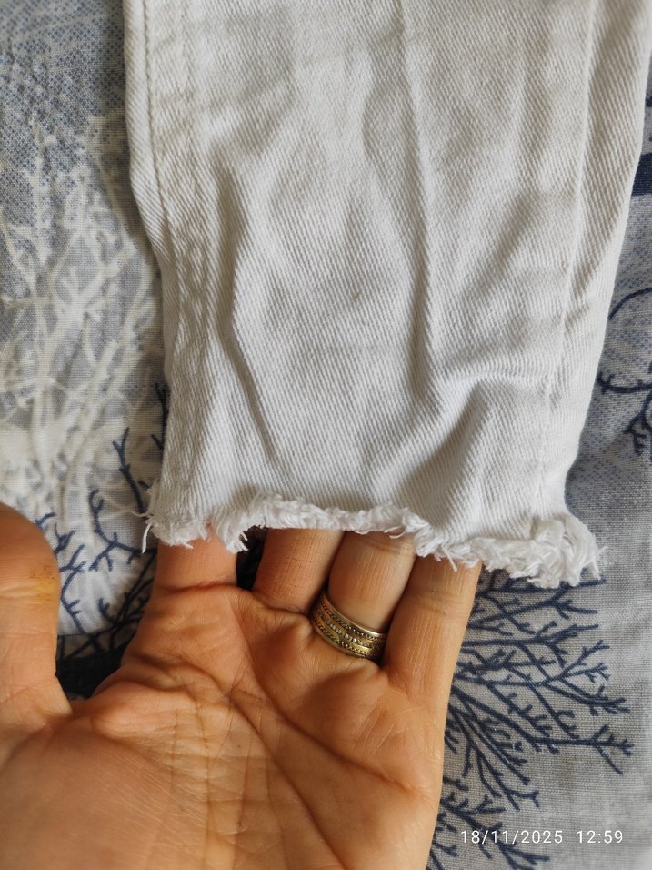 Beyaz Midi Boy çocuk Denim Pantolon - Görsel 2