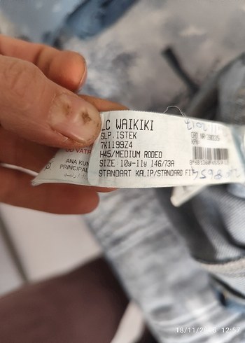 çocuk Mavi Kot Tulum - Görsel 5