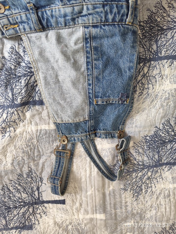 çocuk Mavi Kot Tulum - Görsel 4