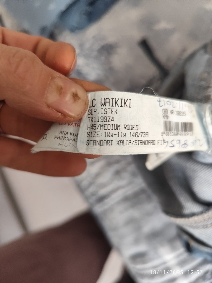 çocuk Mavi Kot Tulum - Görsel 5