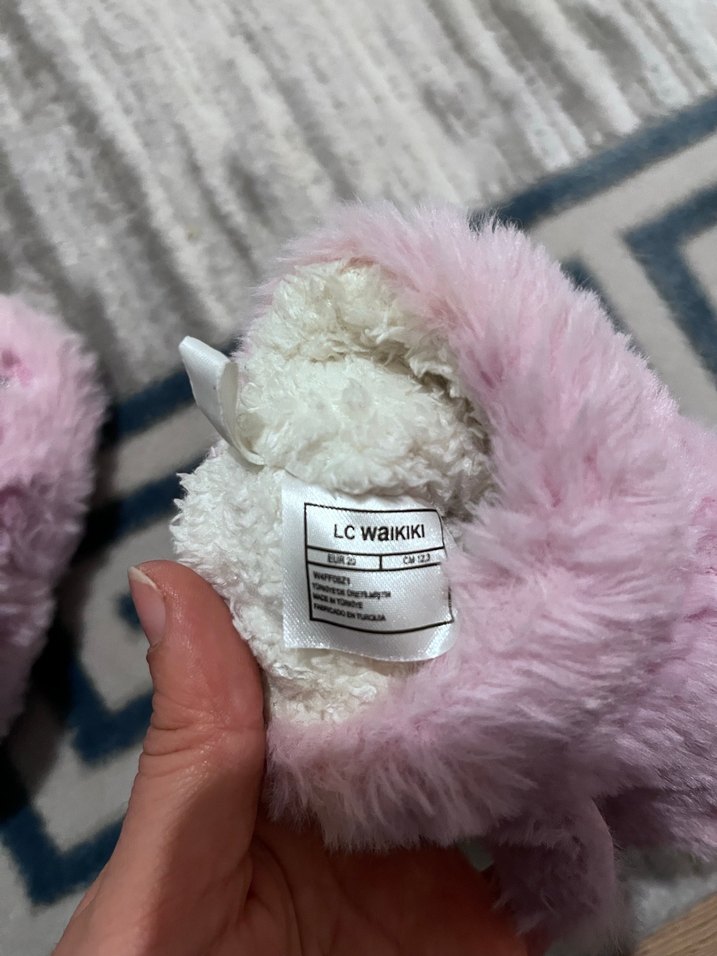 Kız Çocuk Pembe Tüylü Sıcak Terlik - Görsel 3