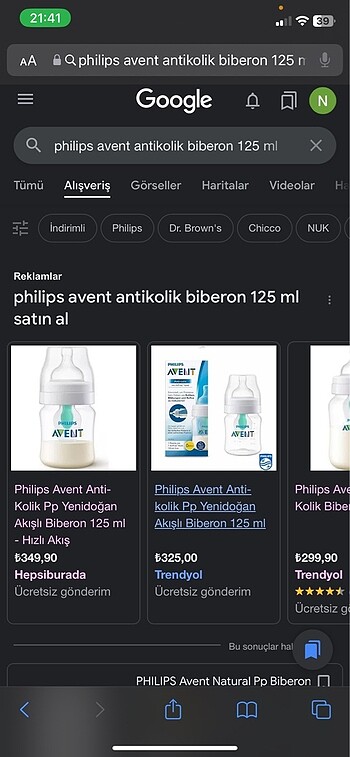  Beden beyaz Renk Philips Avent