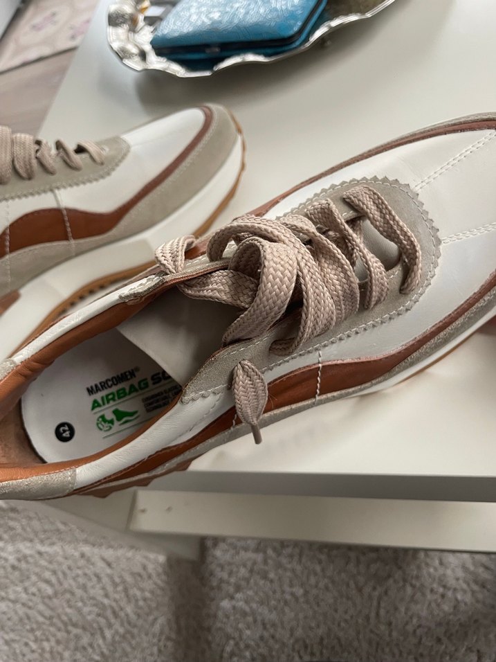 Bej Bağcıklı erkek
 Dolgu Topuk Spor Ayakkabı - Görsel 3