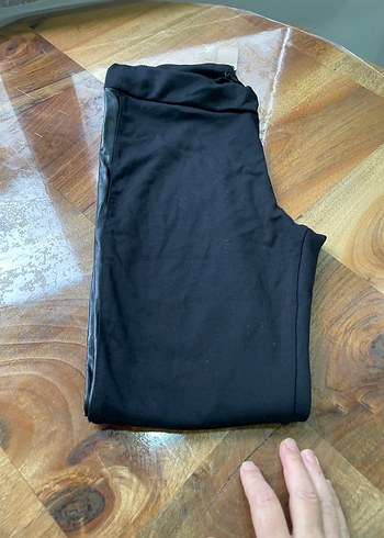 Fermuarlı Siyah tayt - Görsel 2