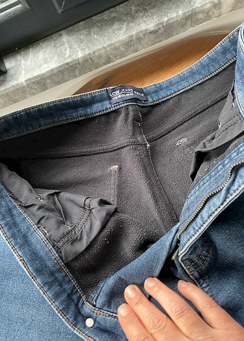 Mavi Düğmeli erkek polarlı  Kot Pantolon - Görsel 5