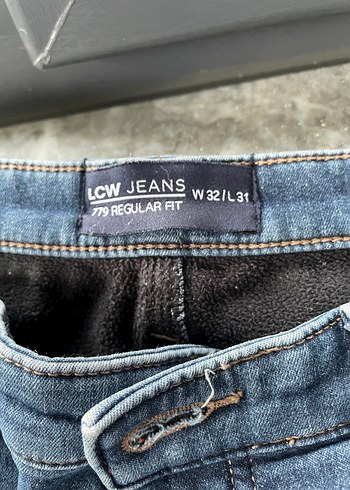 Mavi Düğmeli erkek polarlı  Kot Pantolon - Görsel 2