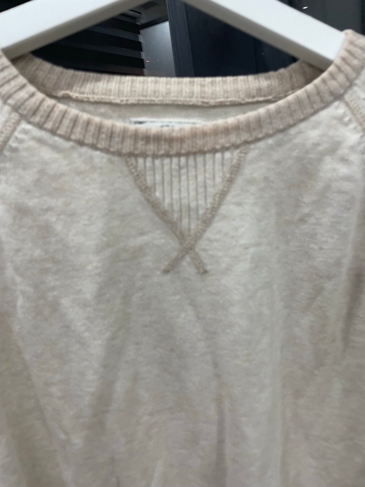 LCWTEEN Düğmeli Bej Keten erkek  Kazak - Görsel 2