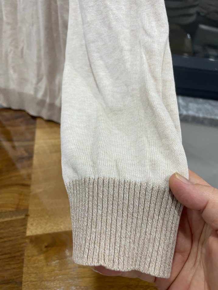 LCWTEEN Düğmeli Bej Keten erkek  Kazak - Görsel 3