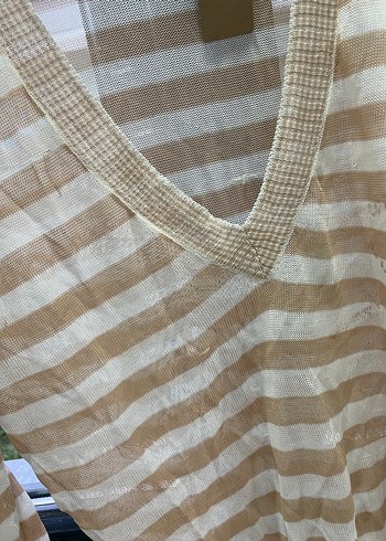 Bej Hamile Keten Tişörtü Uzun Kollu - Görsel 16