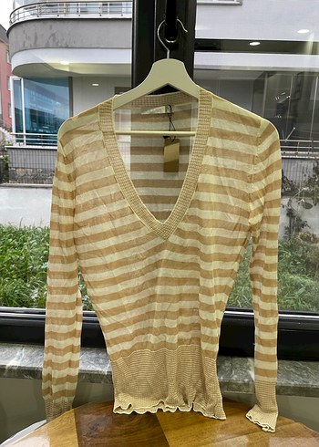 Bej Hamile Keten Tişörtü Uzun Kollu - Görsel 20