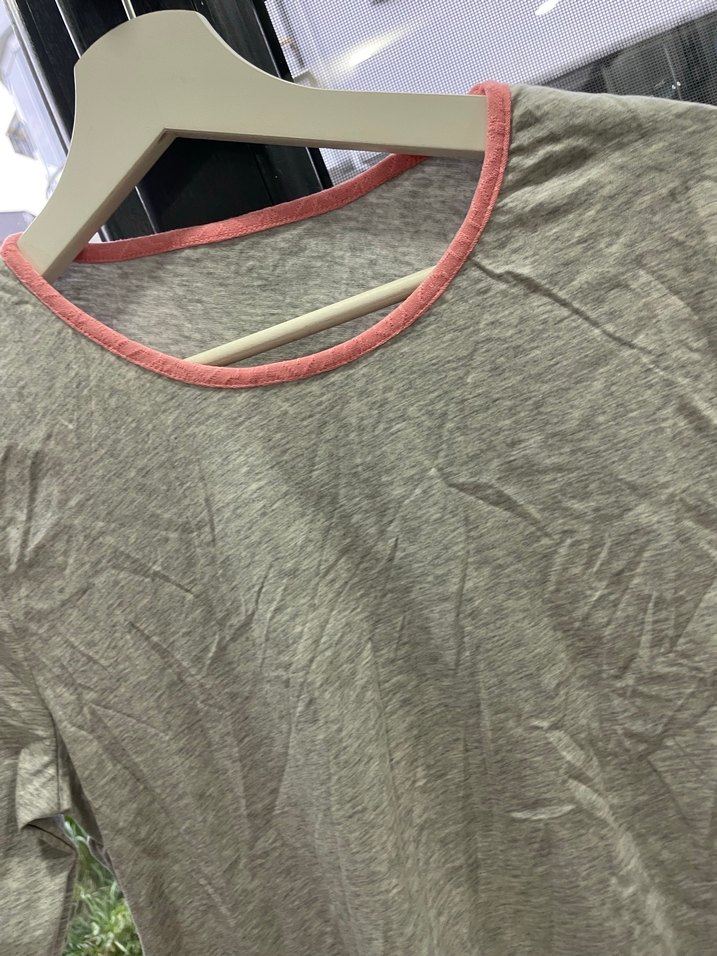 Bej Hamile Keten Tişörtü Uzun Kollu - Görsel 3