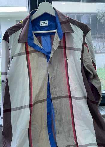 Lacoste Erkek Kahverengi Baskılı Gömlek - Görsel 8