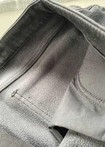 Siyah polar lı Regular Fit Kot Pantolon - Görsel 6