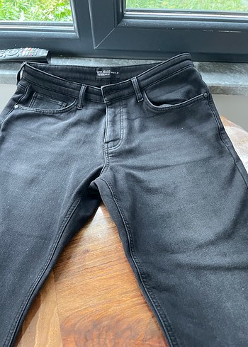 Siyah polar lı Regular Fit Kot Pantolon - Görsel 3