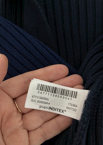 Düğmeli Lacivert Triko Hırka - Görsel 3