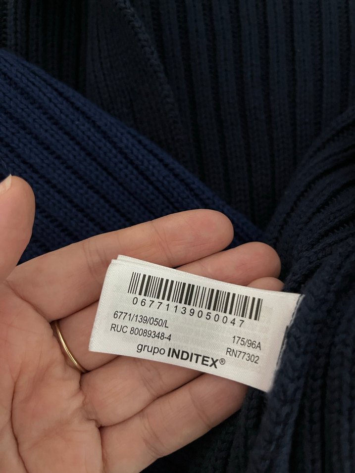 Düğmeli Lacivert Triko Hırka - Görsel 3