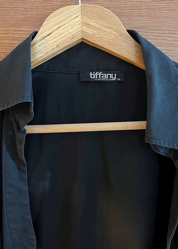 Siyah Kadın Keten Uzun Kollu Gömlek - Görsel 2