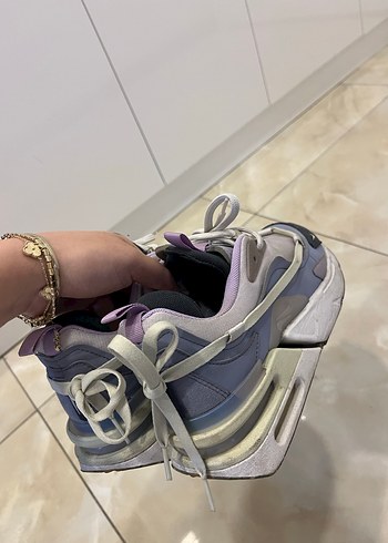 Bağcıklı Mor Gri Spor Kadın Sneaker - Görsel 7