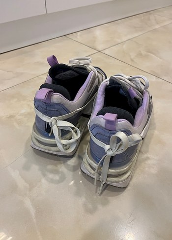 Bağcıklı Mor Gri Spor Kadın Sneaker - Görsel 2