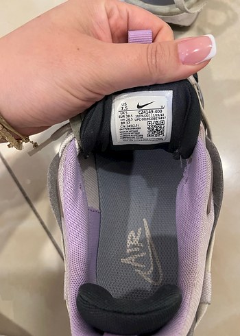 Bağcıklı Mor Gri Spor Kadın Sneaker - Görsel 4