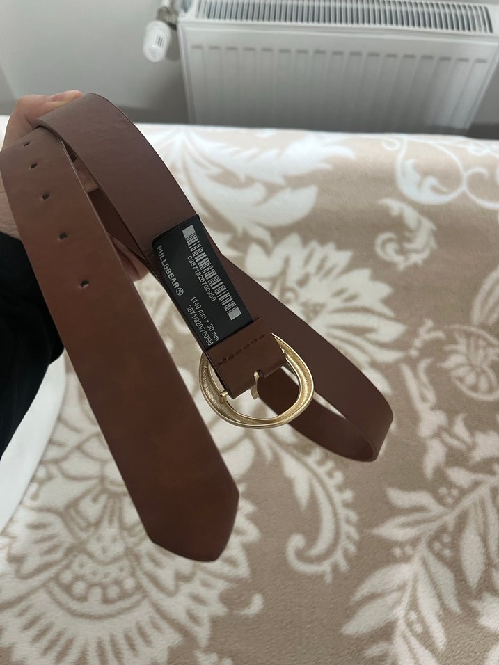 Kahverengi Deri Kadın Kemer - Görsel 4