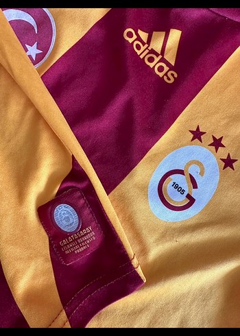 tek beden Beden sarı Renk Galatasaray Sarı Bordo Kısa Kollu Çocuk Forma