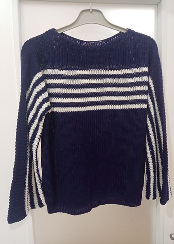 Trendyol & Milla Navy Çizgili Triko Kadın Kazak