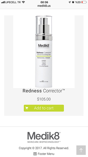 Ref: P03777 Medik8 Redness Corrector 50ml Gelişmiş Nötürleştiric