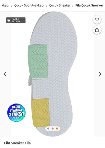 Fila Kız Çocuk Mor Sneaker Velcro Bağcıklı - Görsel 3