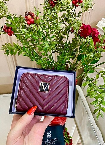 Beden bordo Renk Victoria secret cüzdan