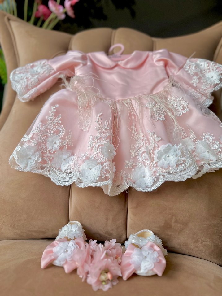 Dantel İşlemeli Pembe Kız Elbisesi
Mevlüd ve davet için - Görsel 2