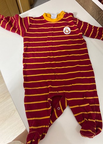Bordo Çizgili Uzun Kollu Bebek Tulum
