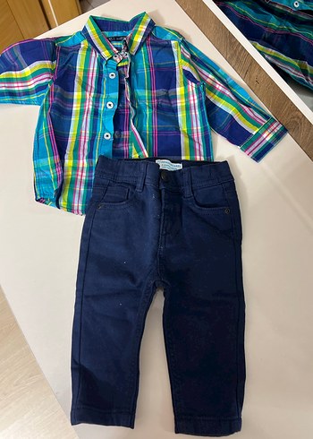 Renkli Bebek Erkek Denim Takım