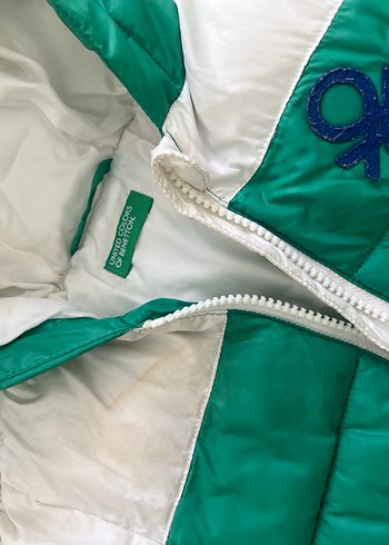Benetton Kapüşonlu Erkek Çocuk Yeşil Mont