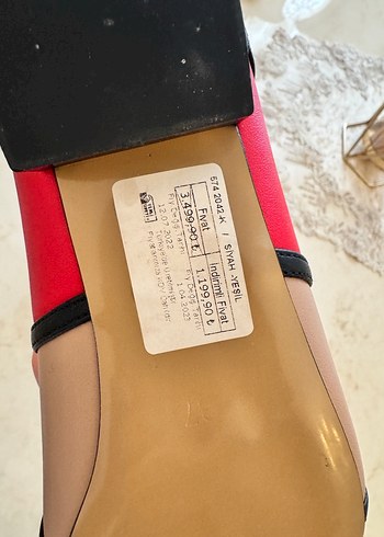 Kadın Çok Renkli Blok Topuklu Babet - Görsel 2