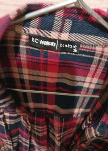 Kadın Kırmızı Kareli Uzun Kollu Gömlek - Görsel 2