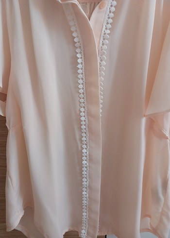 Düğmeli V Yaka Kadın gömlek - Görsel 6