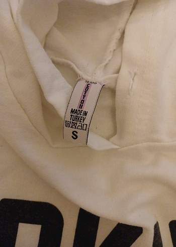 kız çocuk Beyaz Kapüşonlu  Sweatshirt - Görsel 7