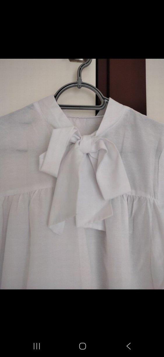 Beyaz Keten Kısa Kollu Gömlek - Görsel 2