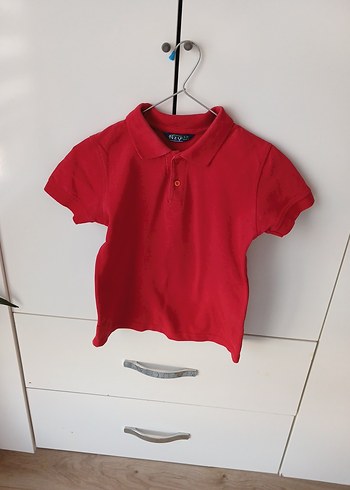 9 Yaş Beden kırmızı Renk Kırmızı Çocuk Polo Yaka Tişört