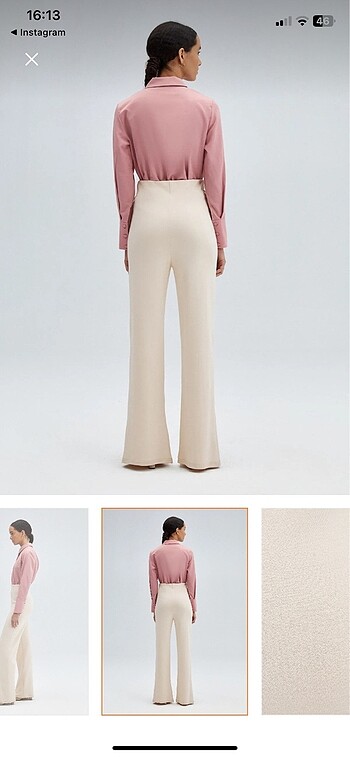 l Beden Yırtmaçlı pantalon