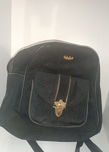 Zara Siyah Süet Kadın Sırt Çantası