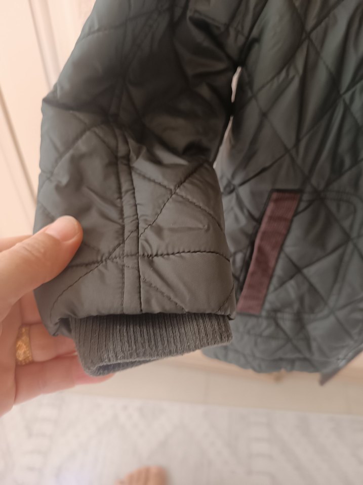 gri Erkek Çocuk Kapitone Mont - Görsel 3