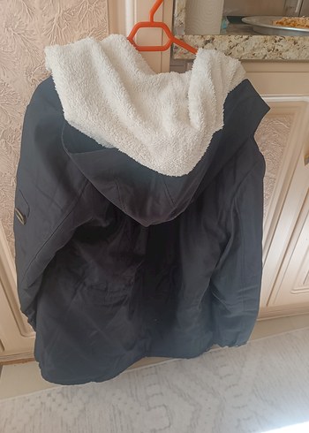 siyah Düğmeli Uzun Kollu Kadın mont - Görsel 4